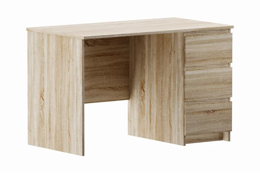 Письменный стол 3 ящика Кастор - аналог IKEA KULLEN, 115,6х65х75,сонома (изображение №1)
