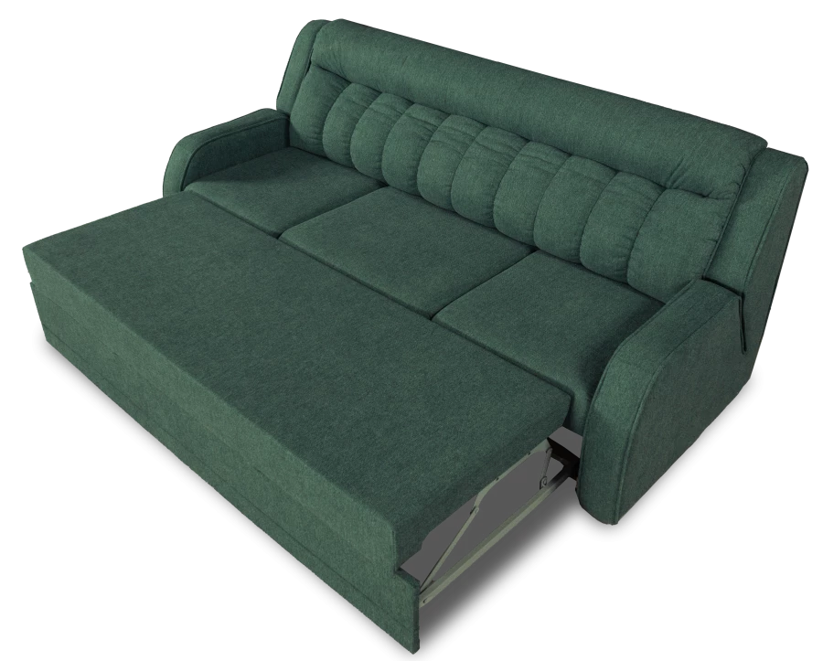 Прямой диван-кровать Блистер, раскладной, зеленый, 231х96х96 см (изображение №3)