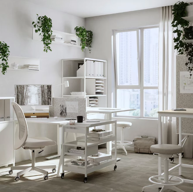 Письменный стол - IKEA TROTTEN, 120х70 см, белый, ТРОТТЕН ИКЕА (изображение №3)