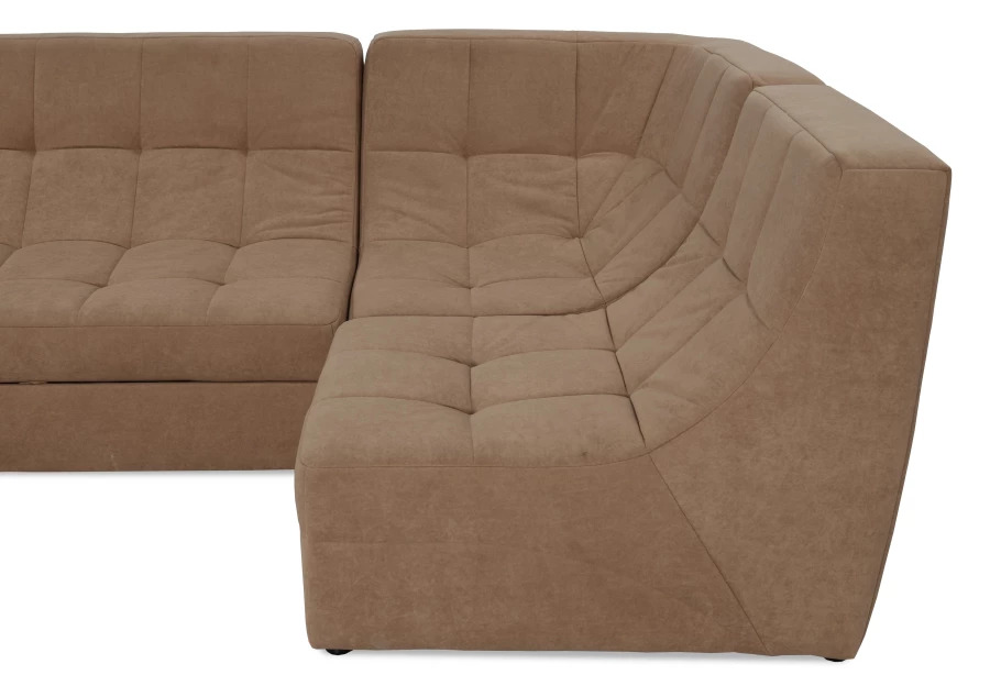 Угловой диван-кровать Палладиум 2, модульный, какао, 325х185х88 см (изображение №7)