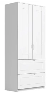 Шкаф комбинированный 2 двери и 2 ящика СИРИУС - аналог IKEA BRIMNES, белый