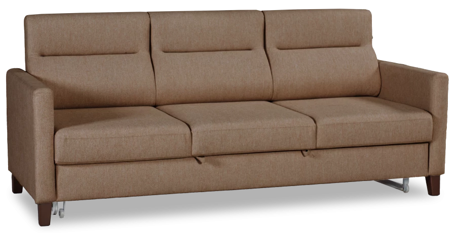 Прямой диван-кровать Марсель, велюровый, какао, 223х90х99 см (изображение №1)