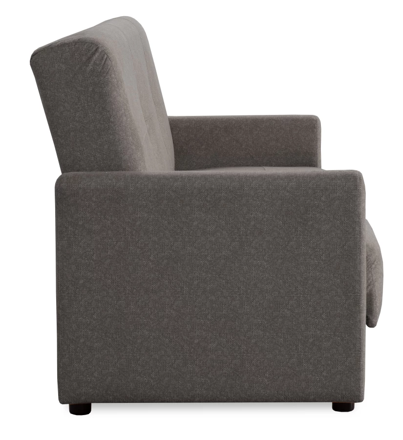 Диван-кровать Квин, раскладной, с ящиком для белья, серый велюр, 216х84х85 см (изображение №4)