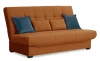 Прямой диван-кровать Аккорд, велюровый, раскладной, терракотовый, 192х100х95 см