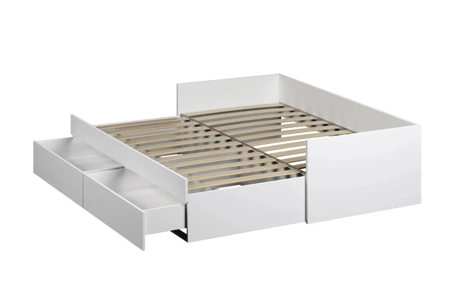 Кровать раздвижная Кастор - аналог IKEA KULLEN,90х200,белая (изображение №3)