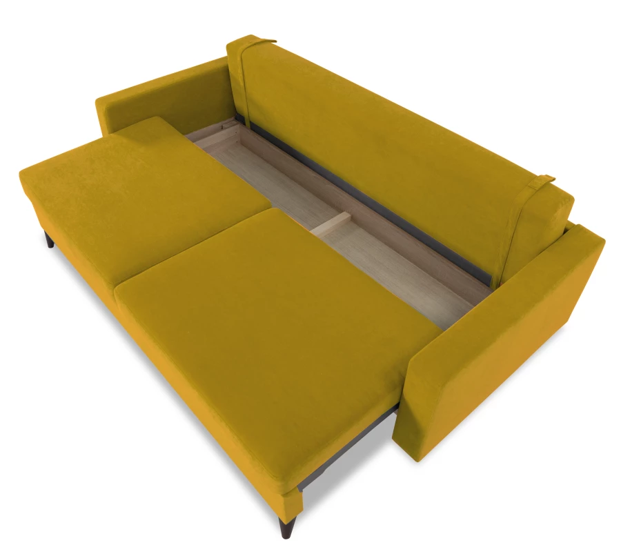 Диван-кровать Фидель, горчичный, 231х103х98 см (изображение №6)