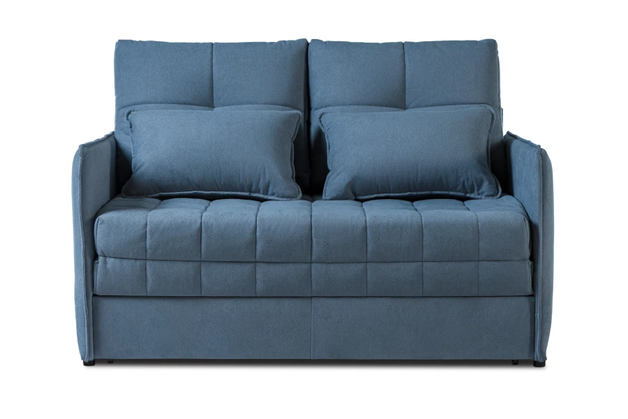 Диван-кровать Панда, велюровый, раскладной, синий, 145х101х100 см (изображение №2)