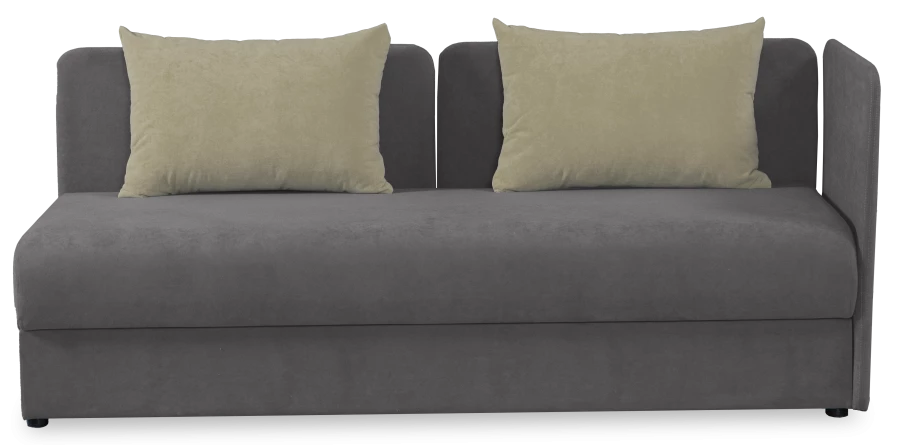 Диван-кровать Орлеан велюровый, раскладной, с ящиком для белья, механизм Книжка, светло песочный велюр, 198х88х81 см (изображение №4)