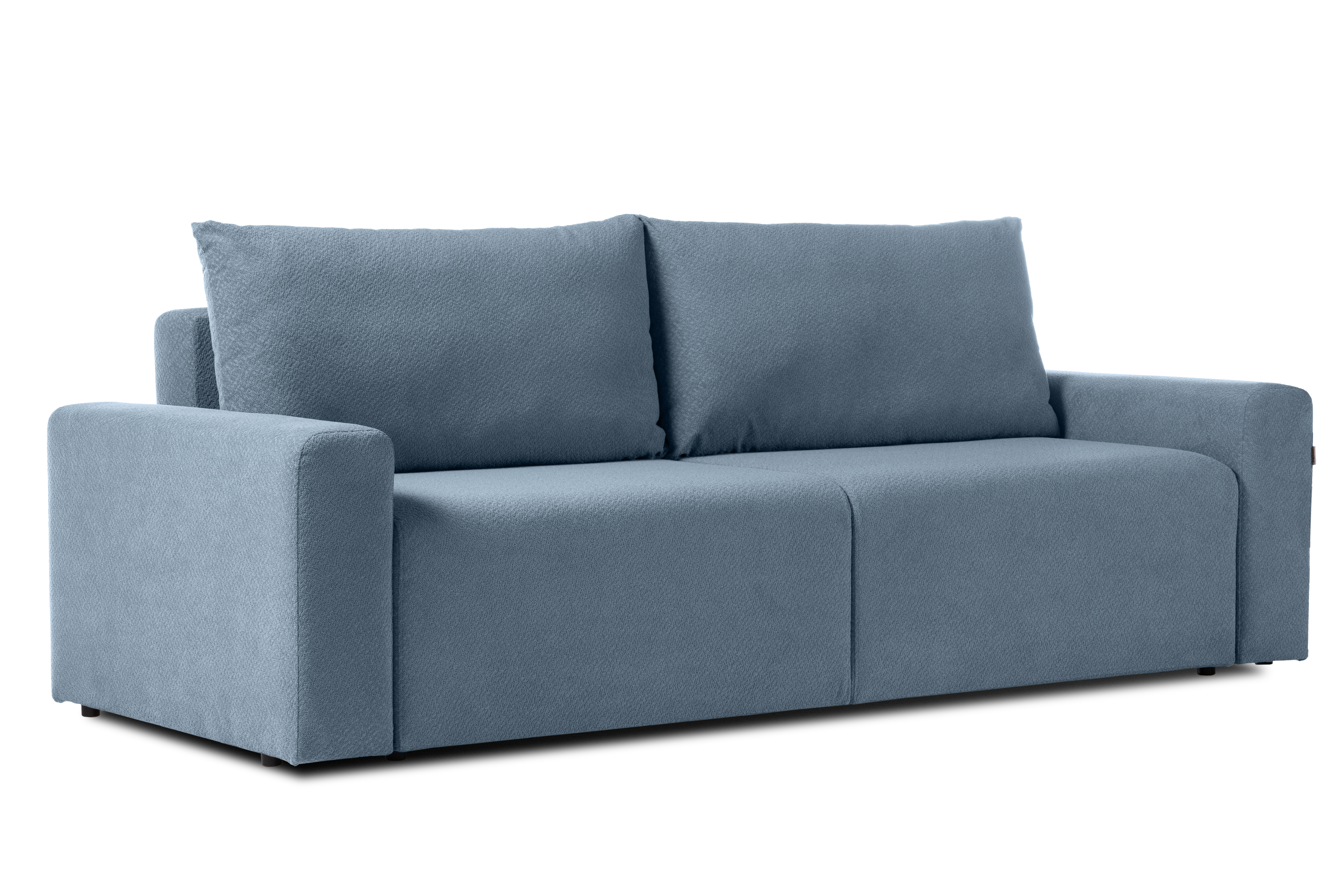 Диван-кровать Халиф 2, велюровый, раскладной, темно голубой шенилл с мелким букле, 241х102х92 см