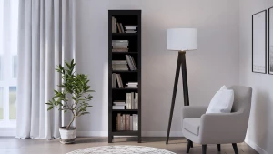 Стеллаж - аналог IKEA HEMNES / ХЕМНЭС/ ХЕМНЕС / КЫМОР / ИКЕА 49х198х37 см, чёрный