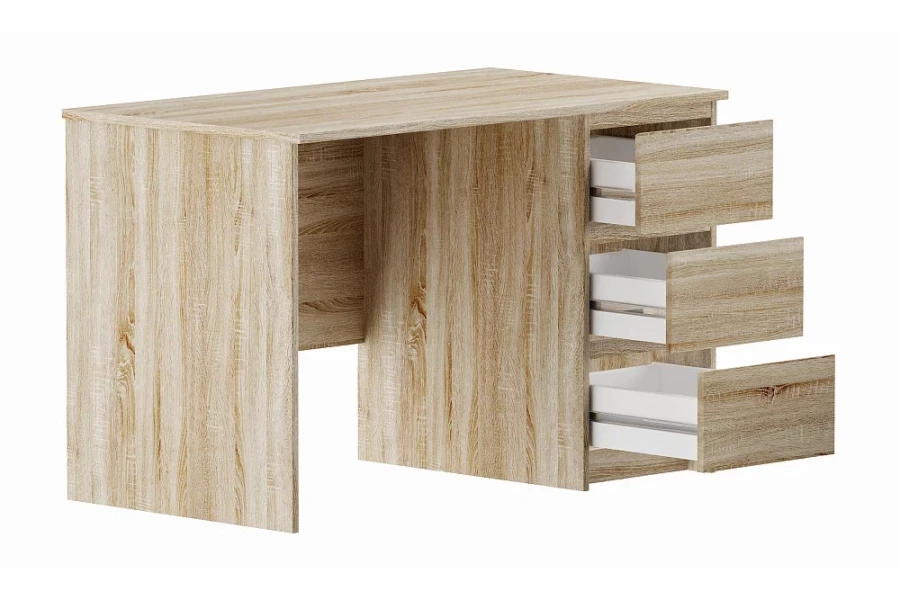 Письменный стол 3 ящика Кастор - аналог IKEA KULLEN, 115,6х65х75,сонома (изображение №3)