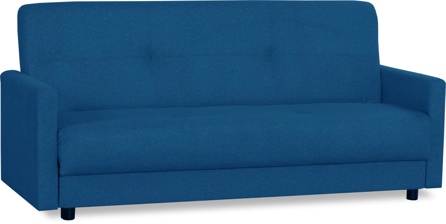 Диван-кровать Квин с ящиком для белья,  синий велюр, 216х84х85 см (изображение №3)