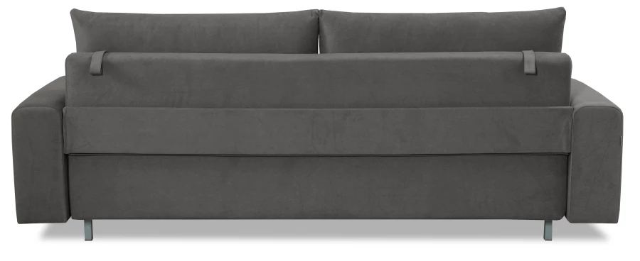 Диван-кровать Халиф, велюровый, серый, 241х105х98 см (изображение №9)