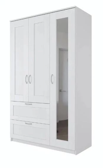 Шкаф комбинированный 3 двери и 2 ящика СИРИУС - аналог IKEA BRIMNES, белый (изображение №1)