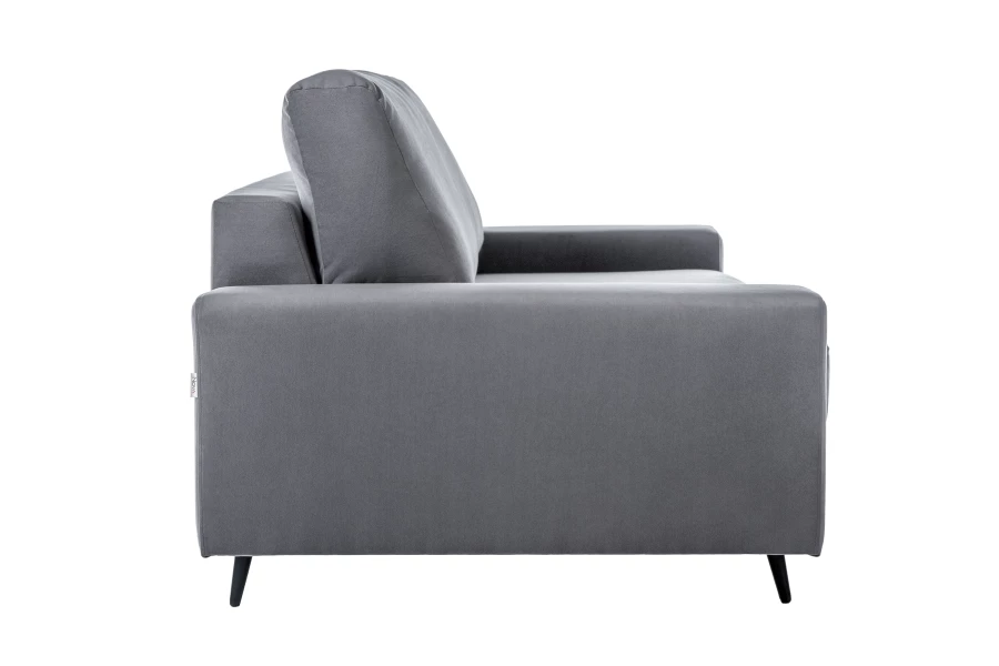 Диван-кровать Натали, велюровый, раскладной, темно-серый, 251х104х88 см (изображение №3)