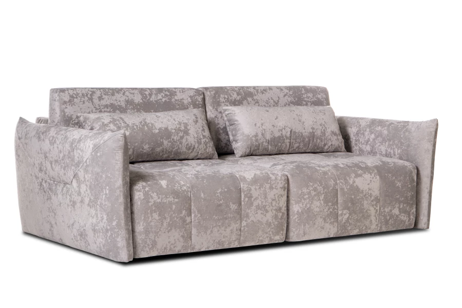 Диван-кровать Таип 2, велюровый, раскладной, серо-песочный велюр, 235х128х86 см (изображение №4)