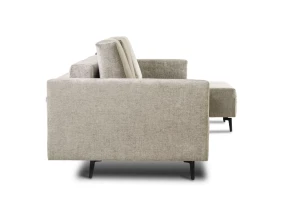 Второе фото. Диван-кровать Тенериф 2, велюровый, раскладной, песочный шенилл, 334х156х93 см