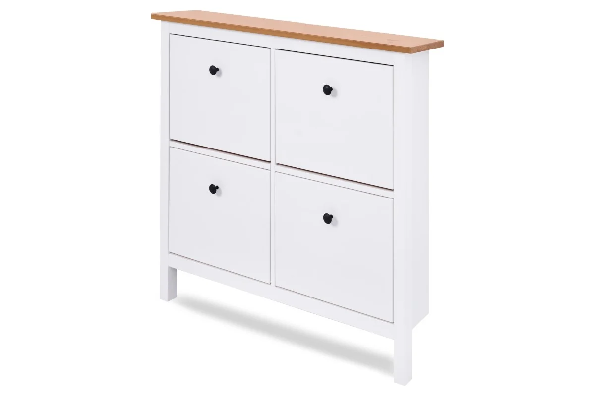 Обувница - аналог IKEA HEMNES / ХЕМНЭС/ ХЕМНЕС / КЫМОР / ИКЕА 106х101x22 см, белый/светло-коричневый