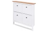 Обувница - аналог IKEA HEMNES / ХЕМНЭС/ ХЕМНЕС / КЫМОР / ИКЕА 106х101x22 см, белый/светло-коричневый