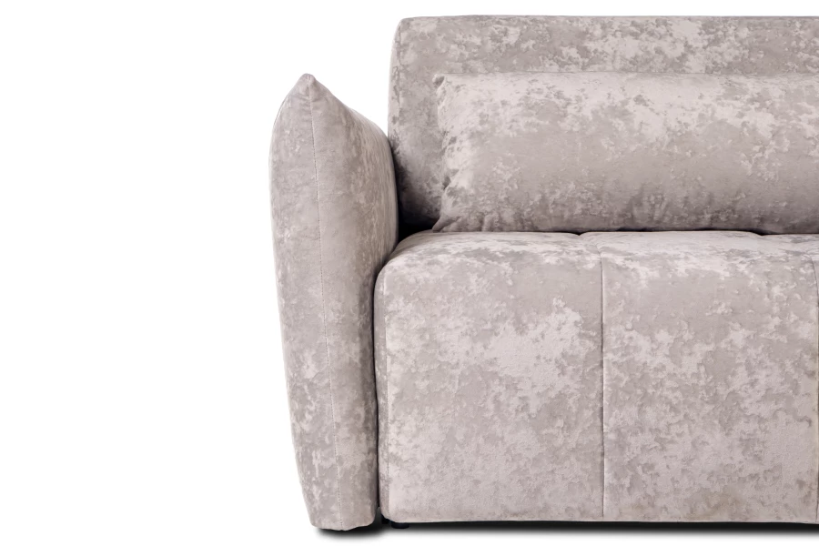 Диван-кровать Таип 2, велюровый, раскладной, серо-песочный велюр, 235х128х86 см (изображение №3)