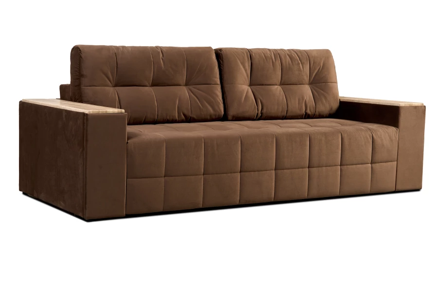 Диван-кровать Элегант 2022 ,коричневый 253х106х99 см (изображение №3)