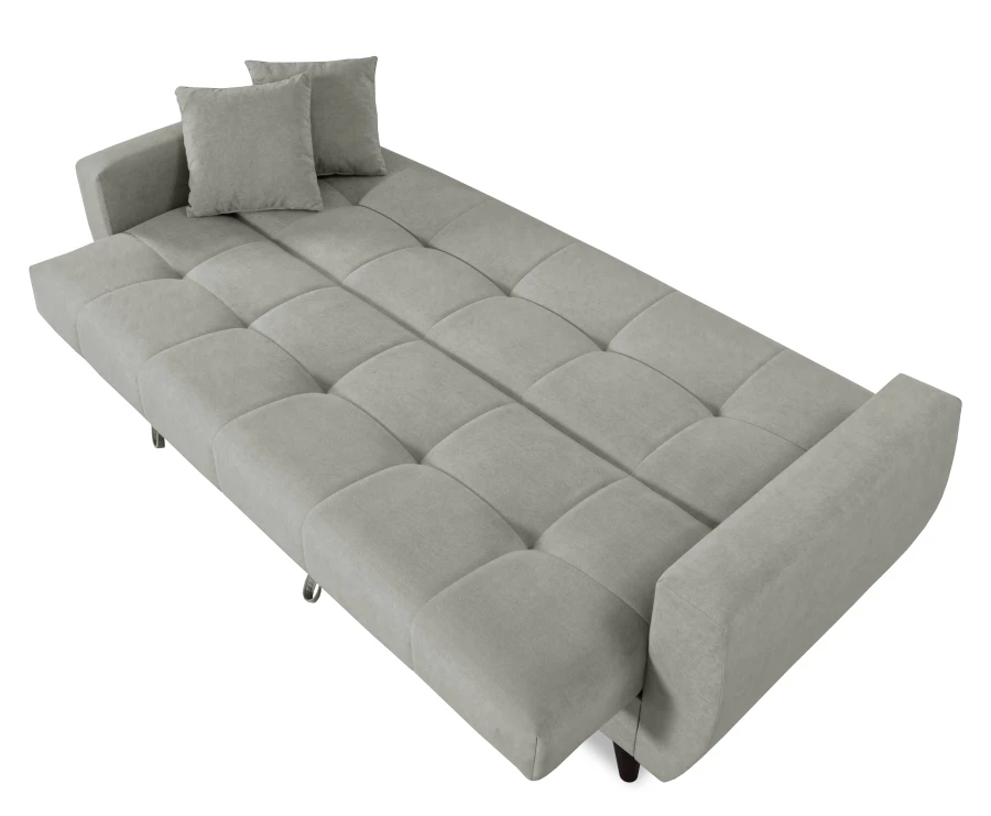Диван-кровать Бетти 2, велюровый, раскладной, серый, 236х88х96 см (изображение №7)