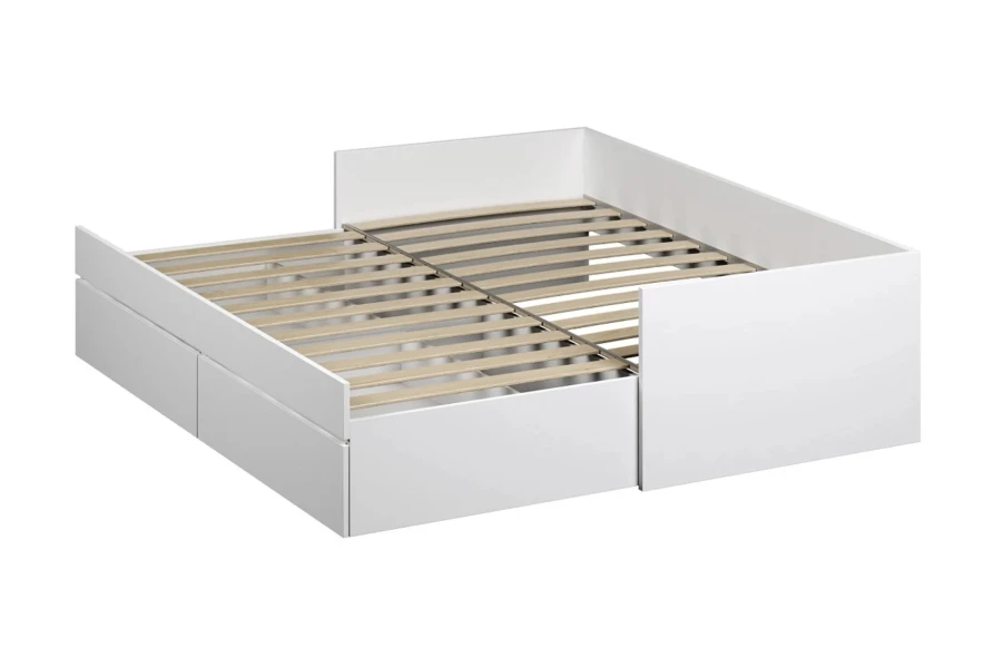 Кровать раздвижная Кастор - аналог IKEA KULLEN,90х200,белая (изображение №2)