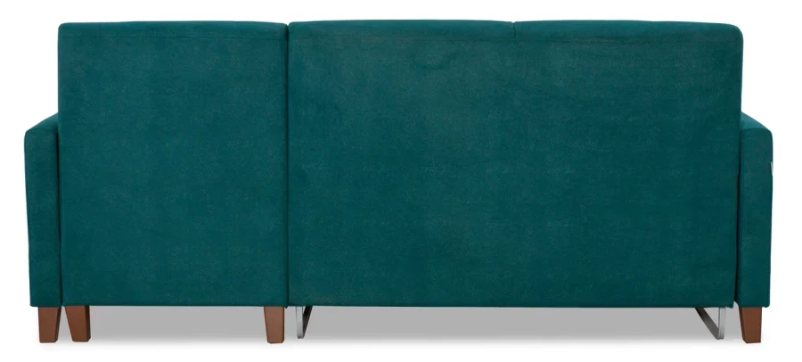 Диван-кровать Марсель со спальным местом синий с мелкими разводами 228х160х97 см (изображение №3)