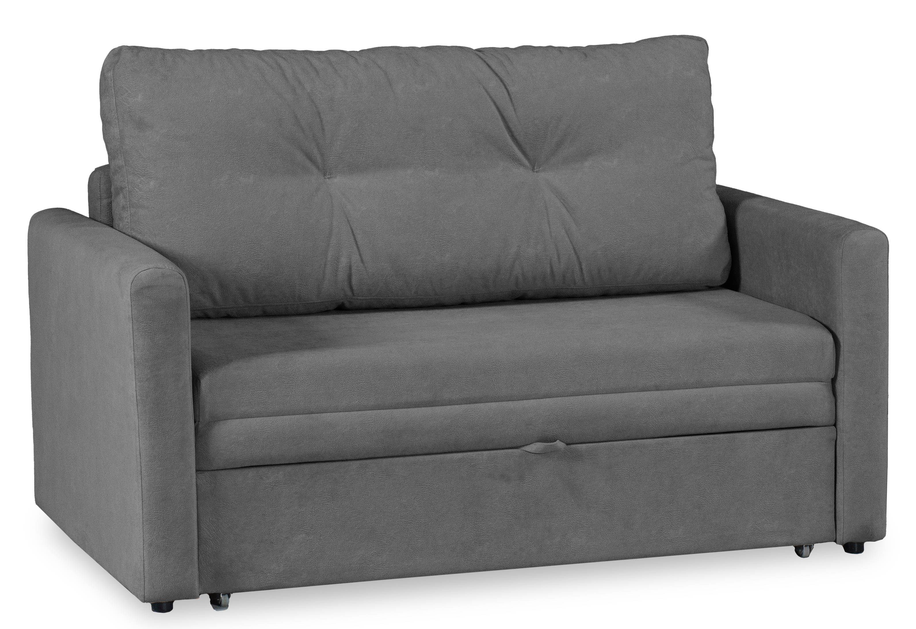 Диван-кровать Юнат 120, раскладной, серый с мелкими разводами, 142х87х94 см