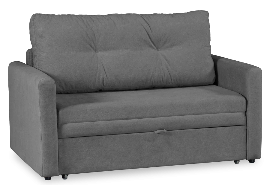 Диван-кровать Юнат 120, раскладной, серый с мелкими разводами, 142х87х94 см (изображение №1)