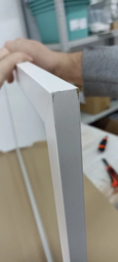 Стеклянная полка - IKEA KOMPLEMENT/КОМПЛИМЕНТ ИКЕА 100х58 см,  белый. Товар уцененный (изображение №3)