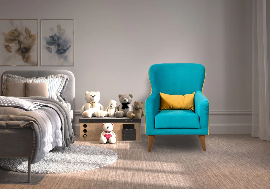 Кресло мягкое Вояж 7, анатомическое, бирюзовый, 72х94х94 см (изображение №9)