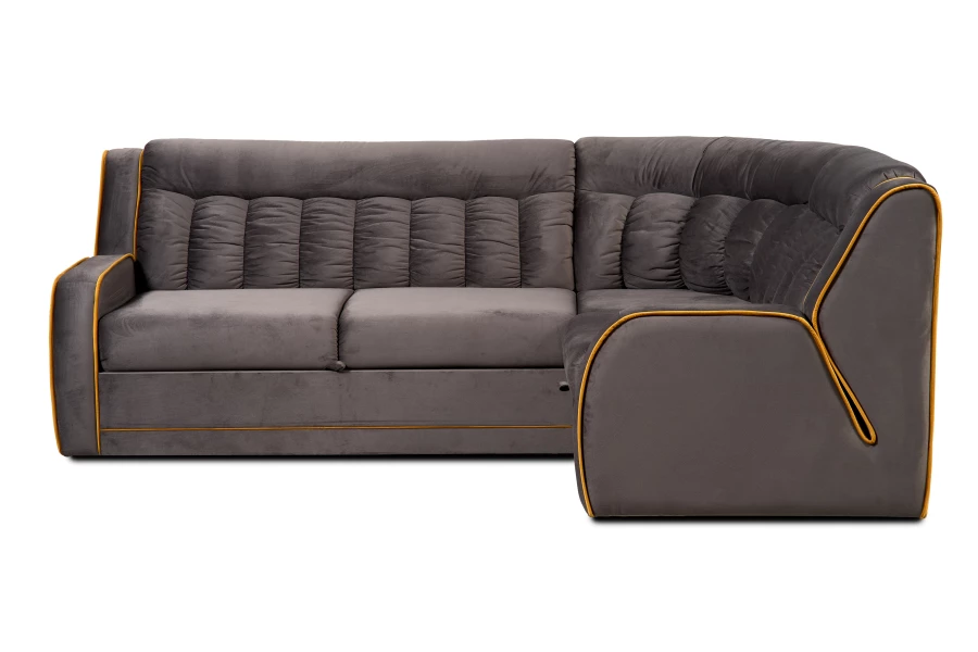 Угловой диван-кровать Блистер 2, песочно-серый, 259х183х97 см (изображение №2)