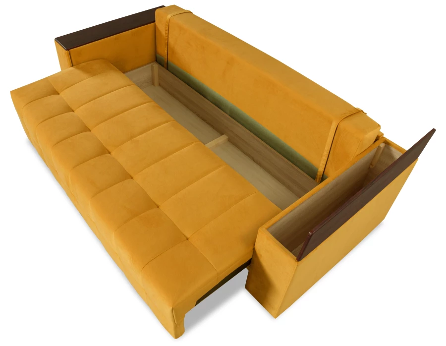 Диван-кровать Элегант, темно-желтый, 253х106х99 см (изображение №6)