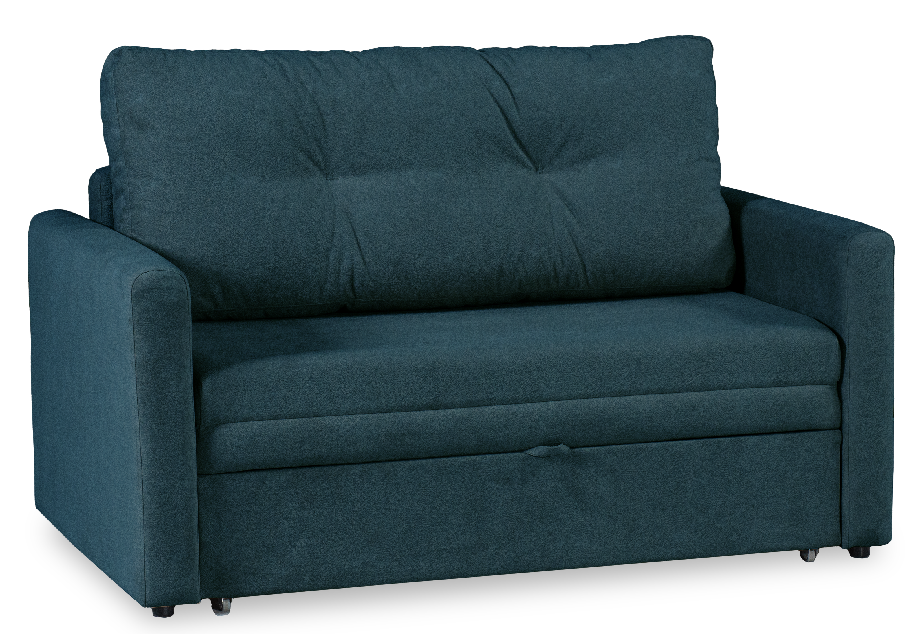 Диван-кровать Юнат 120, раскладной, синий с мелкими разводами, 142х87х94 см