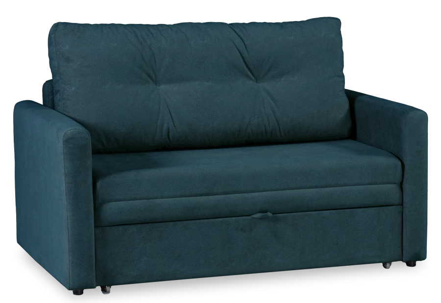 Диван-кровать Юнат 120, раскладной, синий с мелкими разводами, 142х87х94 см (изображение №1)