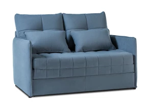 Диван-кровать Панда, велюровый, раскладной, синий, 145х101х100 см