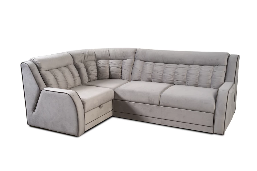 Угловой диван-кровать Блистер 2, серый, 259х183х97 см (изображение №5)