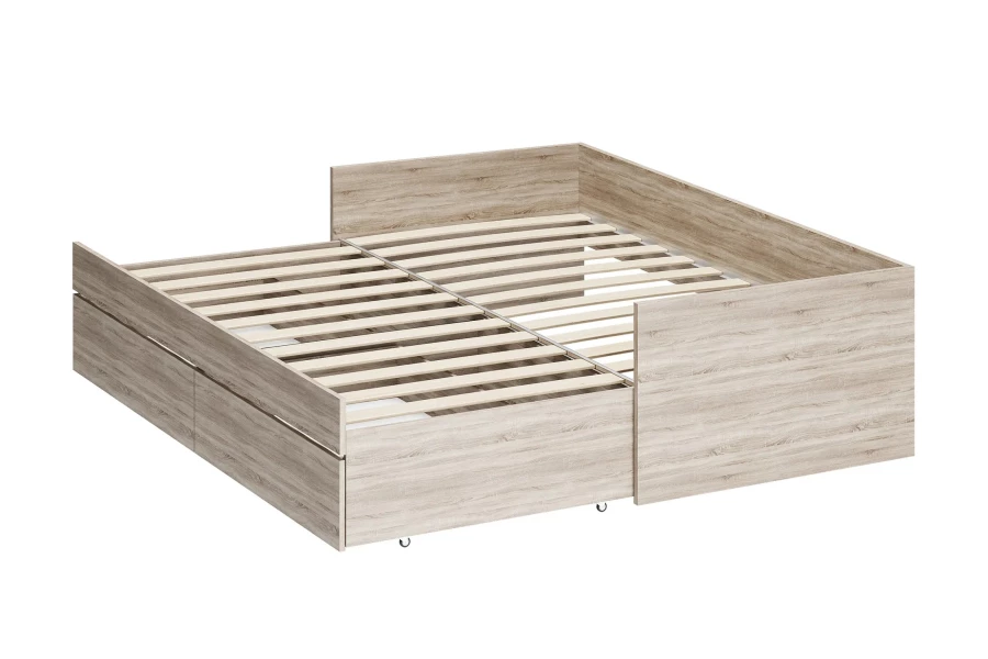 Кровать раздвижная Кастор - аналог IKEA KULLEN,90х200,сонома (изображение №2)