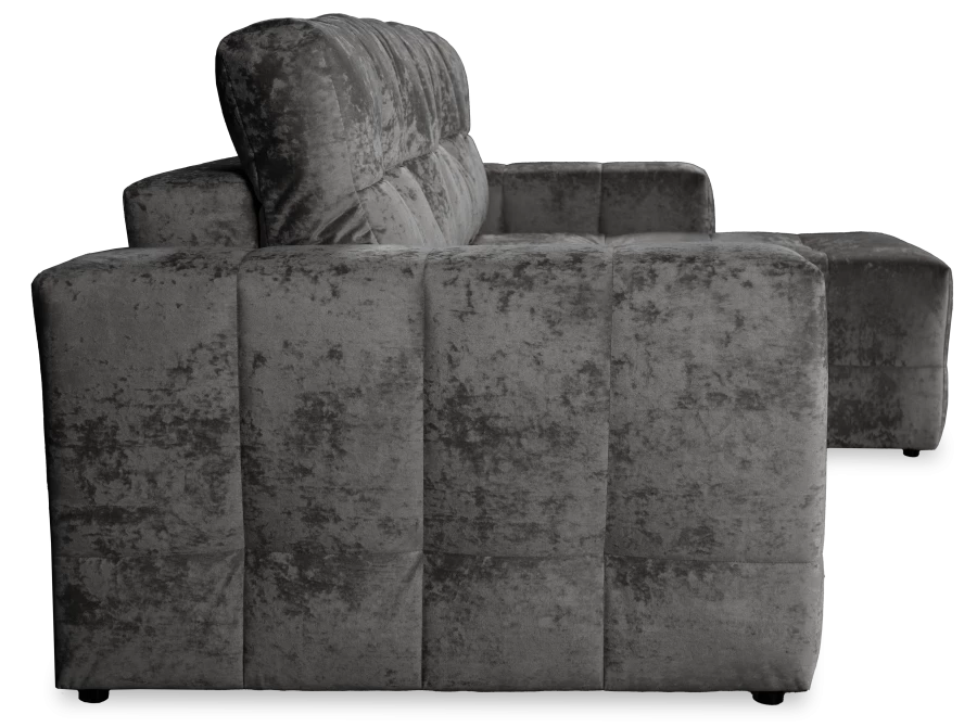 Угловой диван-кровать Реал, темно-серый, 228х160х97 см (изображение №4)