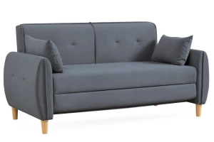 Диван - кровать раскладной Тога, серый велюр, 170х92х82 см