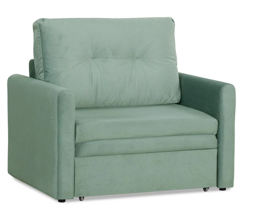 Прямой диван-кровать Юнат 2, раскладной, мятный, 106х87х94 см (изображение №2)