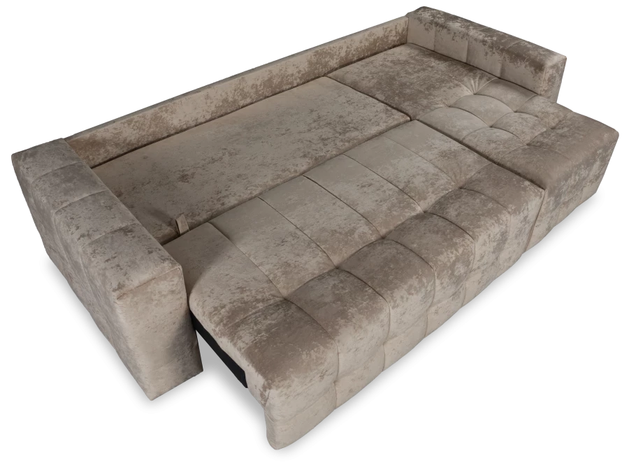 Угловой диван-кровать Реал, бежевый, 228х160х97 см (изображение №2)