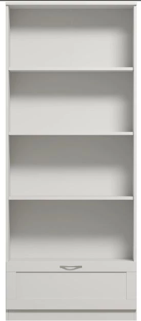 Стеллаж 4 полки 1 ящик СИРИУС - аналог IKEA BRIMNES, 78х190 см, белый (изображение №2)