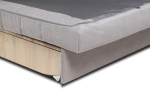 Второе фото. Диван-кровать Панда, велюровый, раскладной, светло-серый, 145х101х100 см