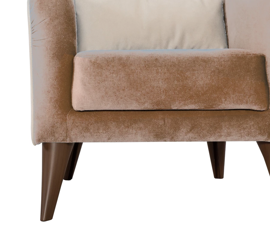 Кресло мягкое Вояж 7, анатомическое, кофейно-песочный, 72х94х94 см (изображение №4)