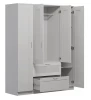 Шкаф комбинированный 4 двери и 2 ящика СИРИУС - аналог IKEA BRIMNES, белый (с 1 зеркалом) (изображение №3)