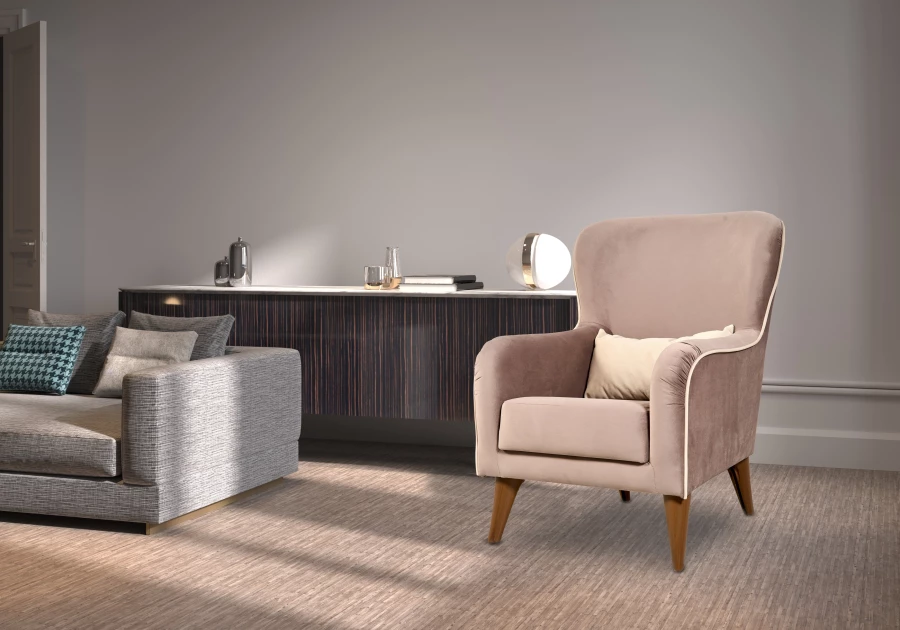 Кресло мягкое Вояж 7, анатомическое, кофейно-песочный, 72х94х94 см (изображение №3)