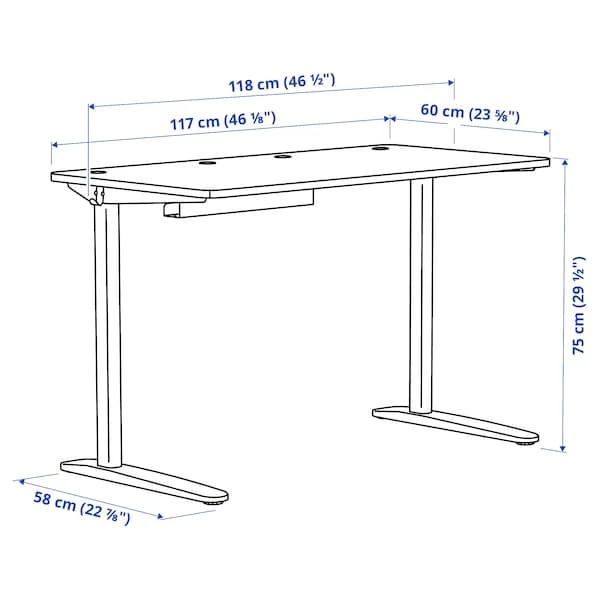 Письменный стол - IKEA RELATERA/РЕЛАТЕРА ИКЕА, белый/зеленый (изображение №6)