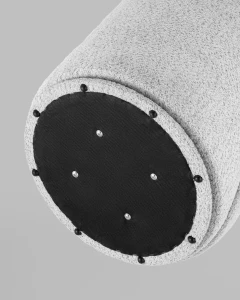 Второе фото. Пуф Loreen со спинкой вращающийся, букле белый, 72х48х48 см